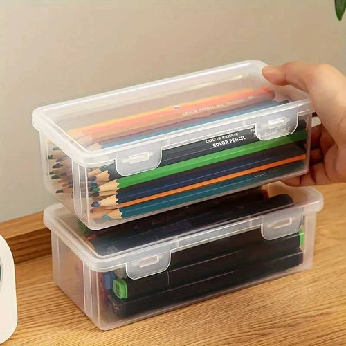 1/5pcs Transparent Plastic Storage Box To Store Small Items Toys Ornaments Jewelry Stickers Cards Organizer With Buckle DIYstuff The jack market .AU The jack market .AU Home $ 22 14:193#1pc
