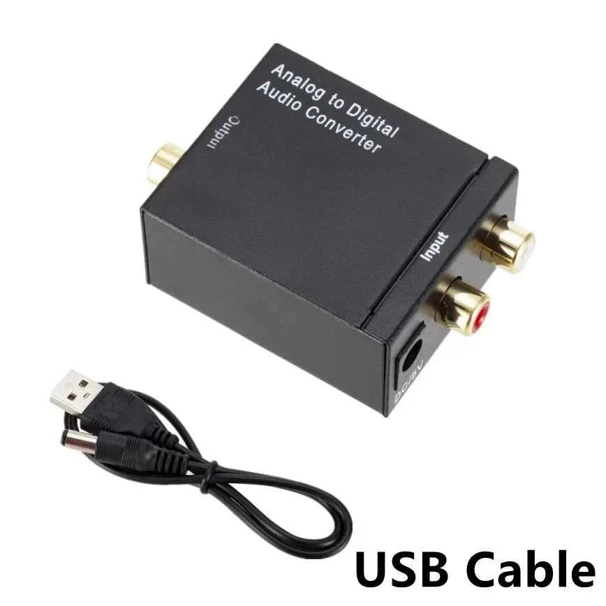 Analog to Digital Audio Converter L/R RCA to Digital Toslink Coaxial Audio Adapter For PS4 HDTV DVD Amplifier Soundbar Speaker The jack market .AU The jack market .AU Accessories Electronics $ 60 14:193#US Plug