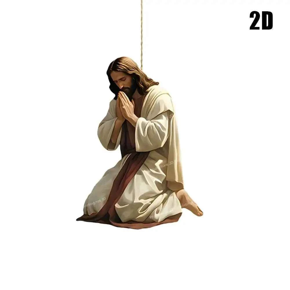 Acrylic Car Ornaments Divine Hanging Ornament, Cross For Car Mirror Hanging Christian Gifts For Men Women Xmas Gifts