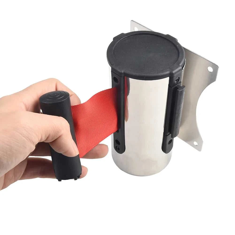 1pc Retractable Ribbon Barrier Crowd Control Outdoor Stainless Steel Wall Mount Red Belt Sport Stanchion Queue Rope Barriers The jack market .AU The jack market .AU Home $ 67 14:200003699