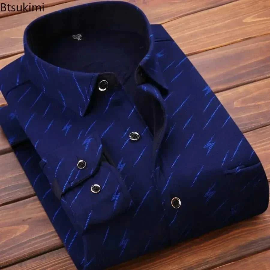 High Quality Men's Clothing 2026 Men Long Sleeve Thick Warm Shirt Tops Fashion Men Print Handsome Versatile Shirts Formal Shirts The jack market .AU The jack market .AU Men Fashion $ 43 14:771#6F HB622;5:4183#3XL(80-90KG)