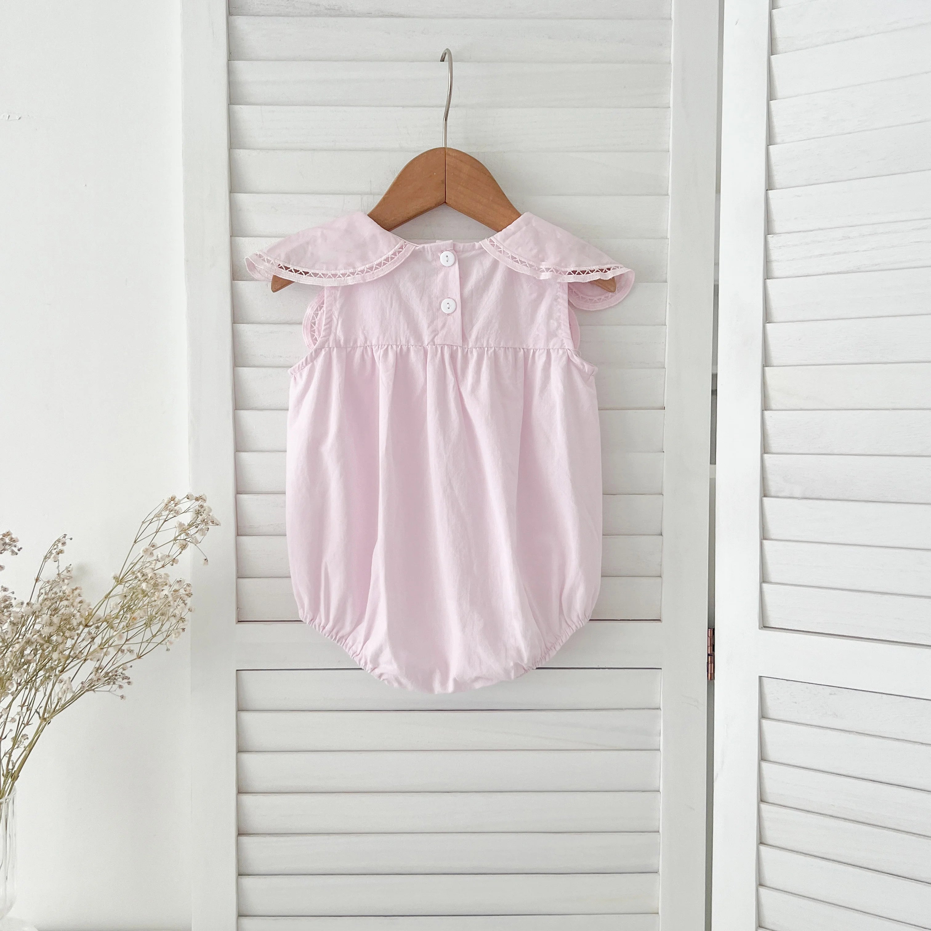 Sisters Dress Summer Kids Princess Dresses Short Sleeved Cotton Solid Color Splicing Infant Baby Romper Baby Girl Party Dress