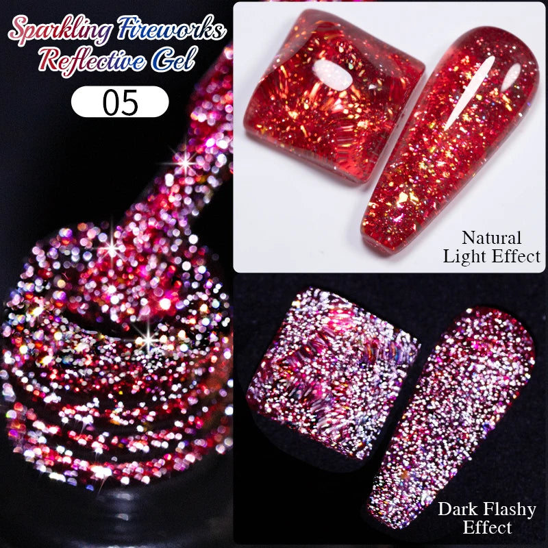PUENTE Cat Eye Magnetic Gel Nail Polish - Vibrant Starry Galaxy Effect, Soak Off UV, 7.5ML