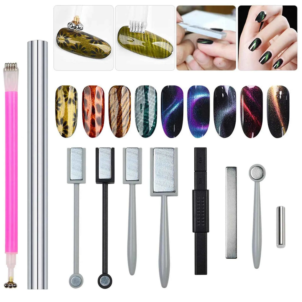 StrongCat Cat Eye Magnet Stick for UV Gel Polish - Multi-Functional Nail Art Decoration Tool