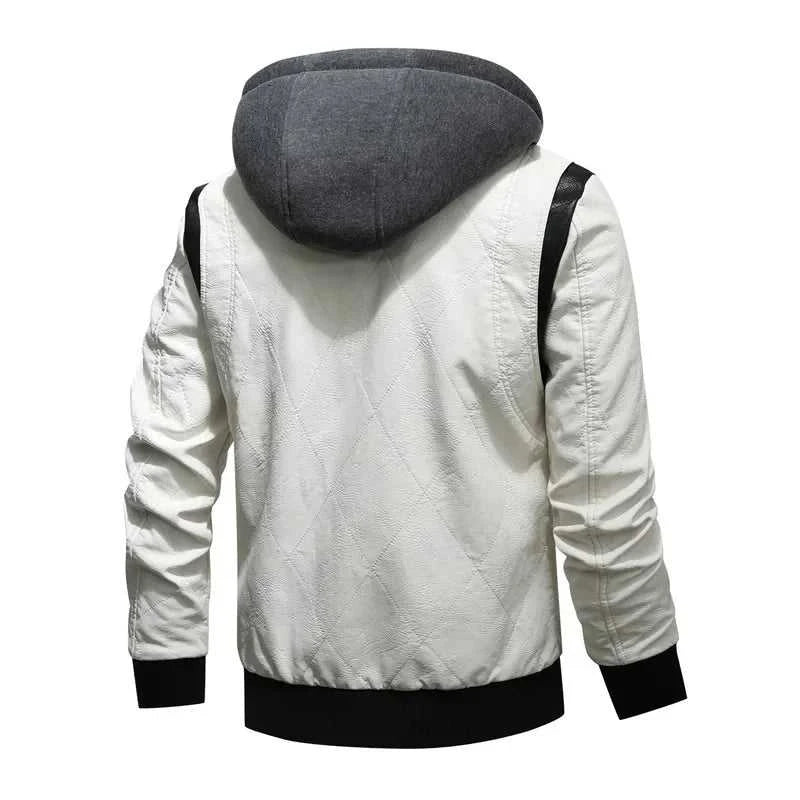 Spring Men's Leather Jacket High Quality Stand Collar Fashion Youth Embroidery Hooded PU Leather Coats EUR Size 3XL Men Clothing The jack market .AU The jack market .AU Men Fashion $ 78 14:771#White hooded;5:4183#EUR 3XL--CHN 4XL