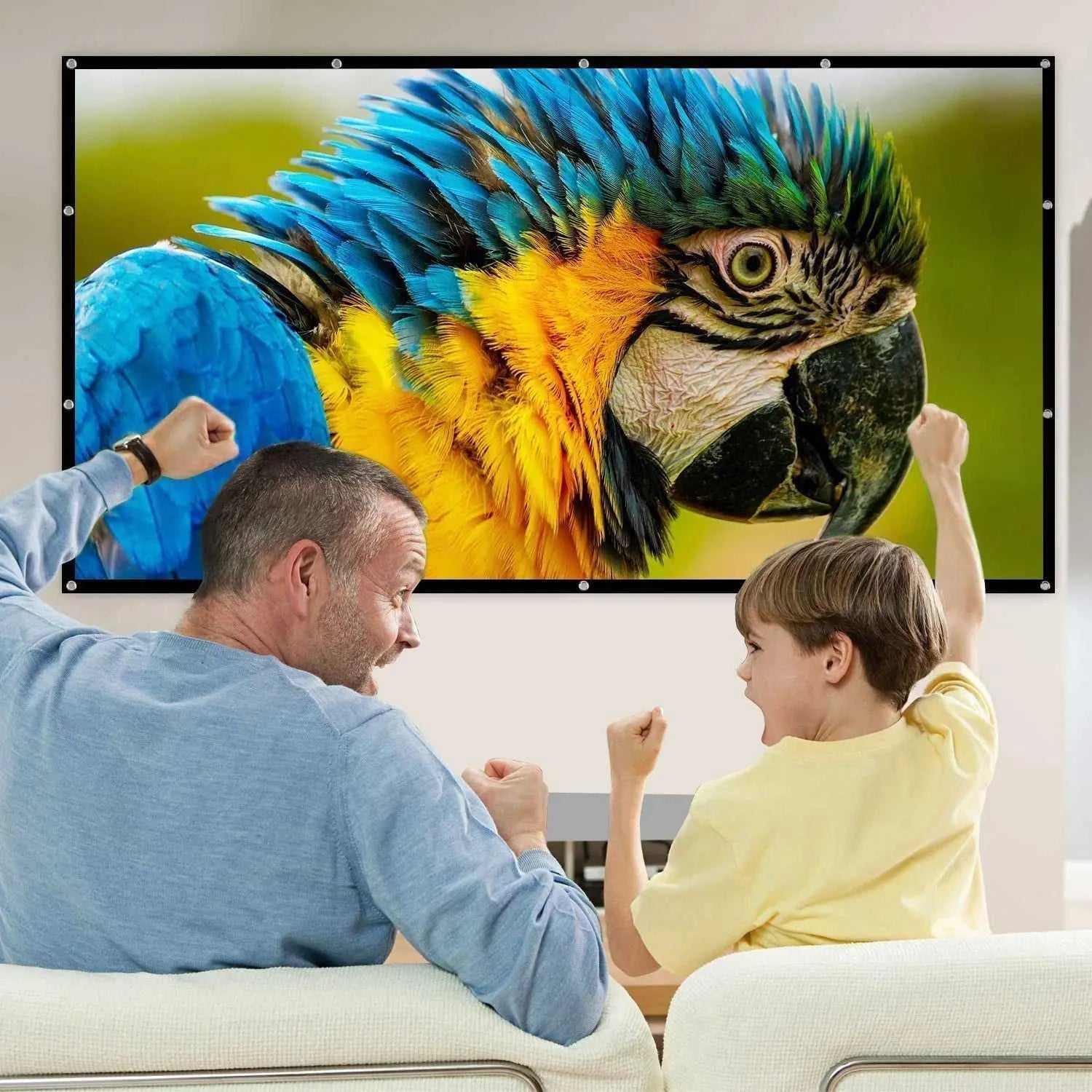 ZHNUWIE Projector Screen 16:9 Metal Anti Light Curtain Reflective Fabric Cloth For YG300 XGIMI H3 HALO Mogo Xiaomi DLP Projector The jack market .AU The jack market .AU Accessories Electronics $ 71 977:202689808