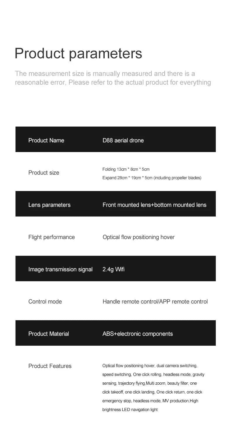 Lenovo D88 Drone 8K Aerial HD Dual Camera Photography Intelligent Obstacle Avoidance Brushless Motor 5G WIFI GPS Return Drone The jack market .AU The jack market .AU Drones $ 86 14:691#Black-8K HD-VR