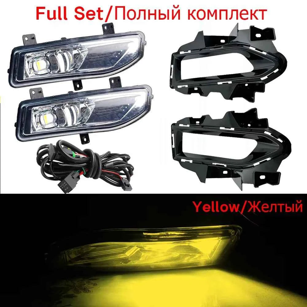 2 Pieces 30W 4000LM Car Passenger + Driver LED Lens Fog Light Assembly H11 For Nissan Versa Sedan 2020 2021 2022 2023 2024 2025