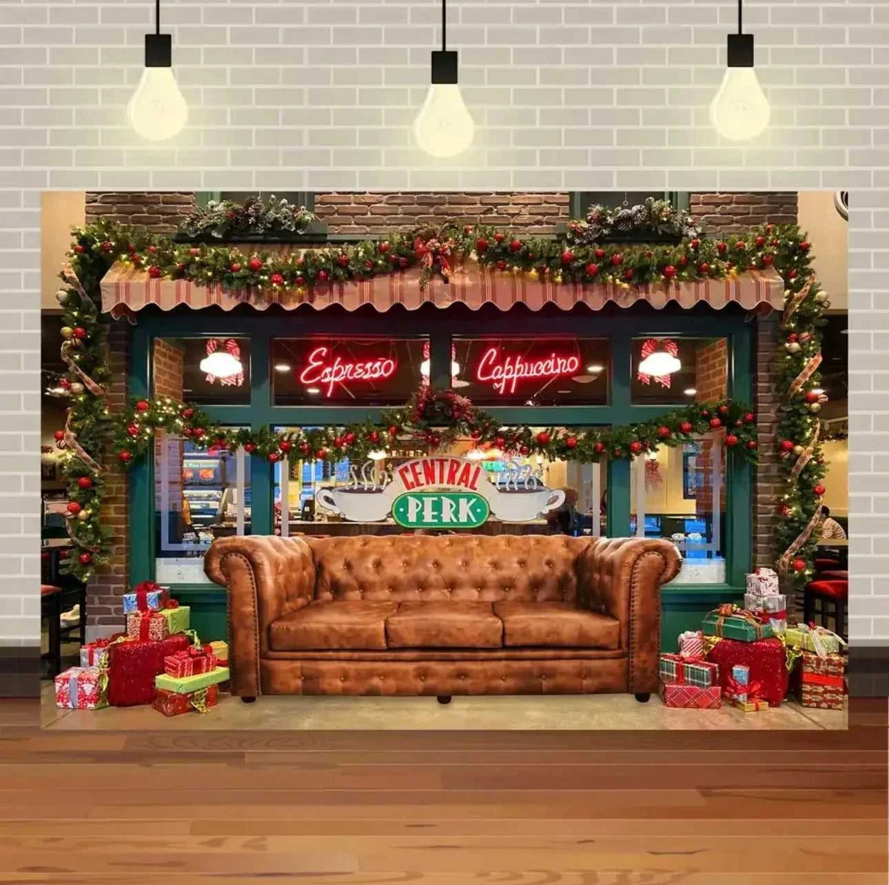 Red Brick Wall Theme Party Custom Backdrop Decorate Central Perk Friend Tv Show Retro Pub Sofa and Coffee Photography Background The jack market .AU The jack market .AU Home $ 57 14:200006153#JH 55-7;5:4182#270X180CM