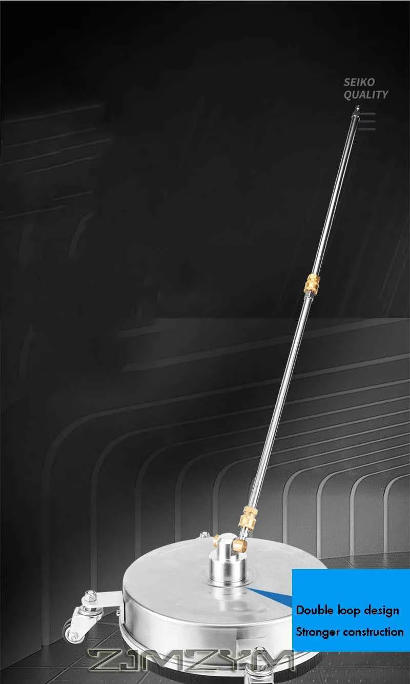 4000psi 13inch High Pressure Floor/Raod Washer Stainless Steel Washing Machine Patio Cleaner 1/4 With 4 Wheels