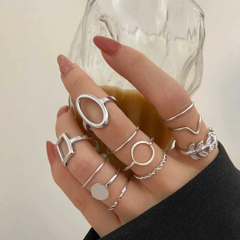 11 Pcs/Set Olive Branch Leaf Geometry Rings Set for Women Combination Creative Joint Ring Fashion Party Jewelry Gift The jack market .AU The jack market .AU Jewellery & Chains $ 55 200000783:29#golden