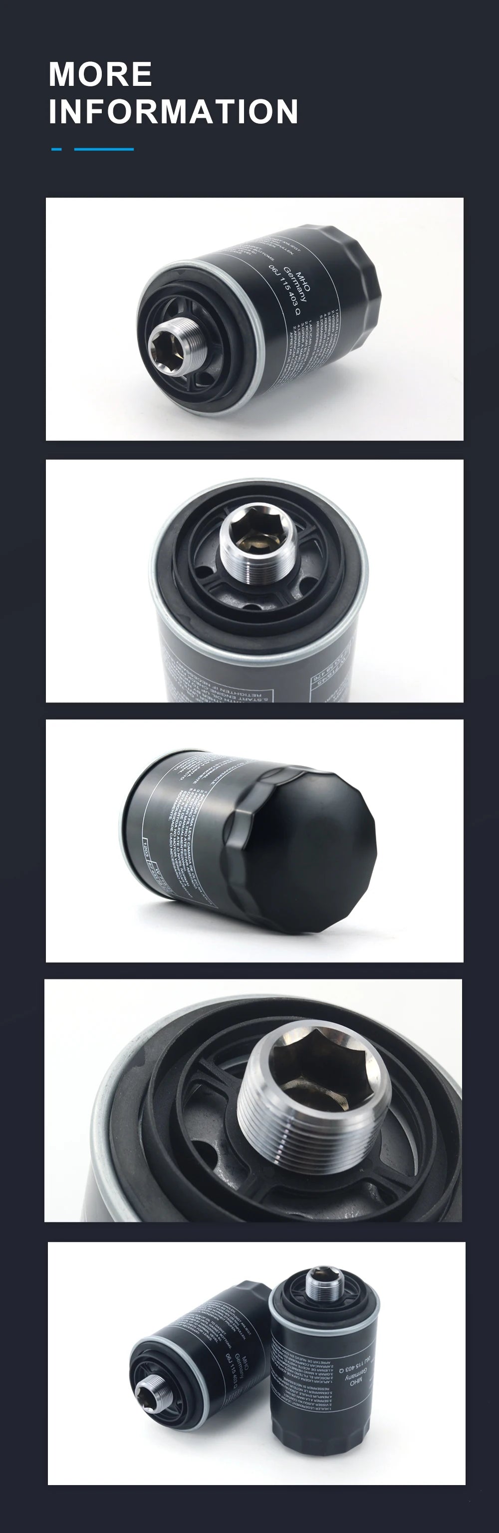 Car Oil Filter 06J115403Q 06J115561B For Volkswagen Audi A3 A4 A5 A6 A8 Q3 Q5 TIGUAN GOLF JETTA PASSAT BEETLE Interior Part