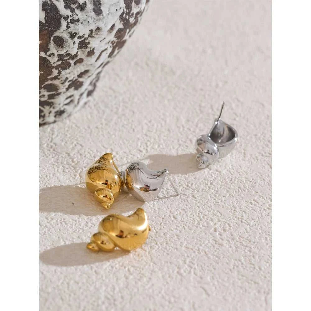 Yhpup Ocean Element Stainless Steel Metal Texture Conch Stud Earrings for Women Popular Summer Holiday Jewelry Bijoux Femme The jack market .AU The jack market .AU Jewellery & Chains $ 53 200001034:361181#YH5129A Platinum