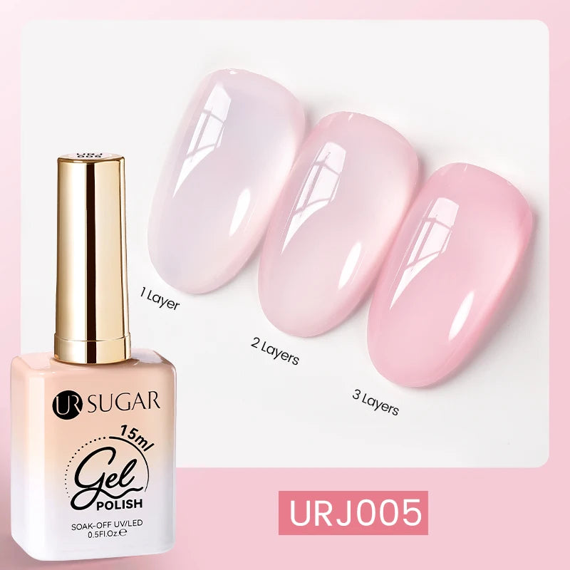 UR SUGAR 15ml  Autumn Winter Red Cat Magnetic Gel Nail Polish White Dopamine Nail Sparkling Glitter Soak Off UV LED for Manicure