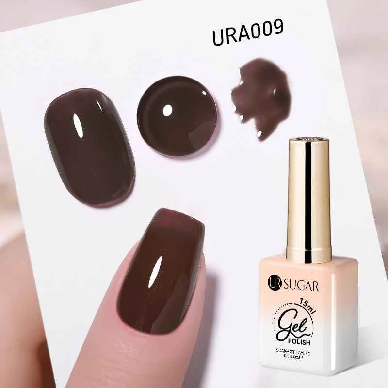 UR SUGAR 15ml  Autumn Winter Red Cat Magnetic Gel Nail Polish White Dopamine Nail Sparkling Glitter Soak Off UV LED for Manicure