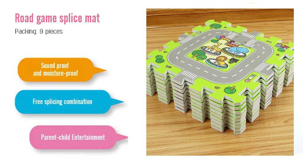Baby Play Mat 9pcs/lot Kids Carpet Playmat Children Rug Soft Floor Toys Road Traffic Soft Floor Home Decor EVA Kids Foam Puzzles The jack market .AU The jack market .AU Mum & Kids: Essential Products for Every Family $ 43 14:29#1 set
