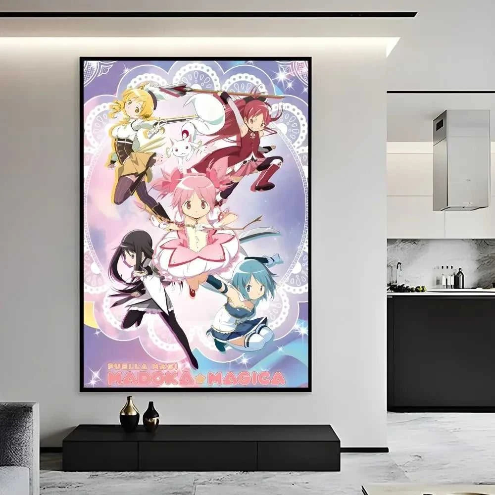 Puella Magi Madoka Magica Pink Girl Poster Sticky Wall Art Printing Waterproof Home Living Bed Room Bar Aesthetic Decor The jack market .AU The jack market .AU Home $ 27 14:29#z10;5:1105#40X50cmNoframe