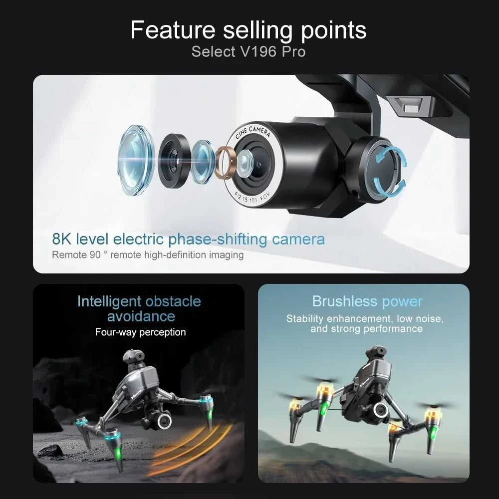 Race Drone 8K Dual Professional Aerial Photography HD Dual-Camera WIFI FPV Four-Axis Rc Quadcopter Toy UAV The jack market .AU The jack market .AU Drones $ 196 14:193#8K