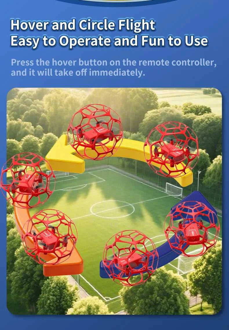 K26 MINI Air Soccer Competitive Drone | 360° Full Protection Crash-Proof | Hand Throw Takeoff No Remote Skill Birthday Gift The jack market .AU The jack market .AU Drones $ 71 14:193#K26-Red