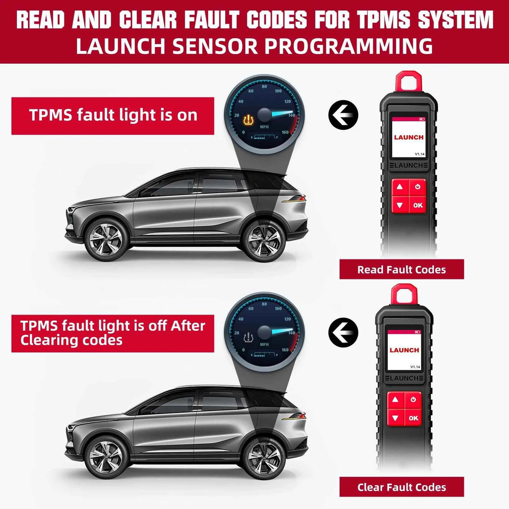LAUNCH X431 i-TPMS Tire Pressure Diagnostic Tool Activate 315MHz/433MHz TPMS Sensor Programming Learning for X431 V VS TSGUN