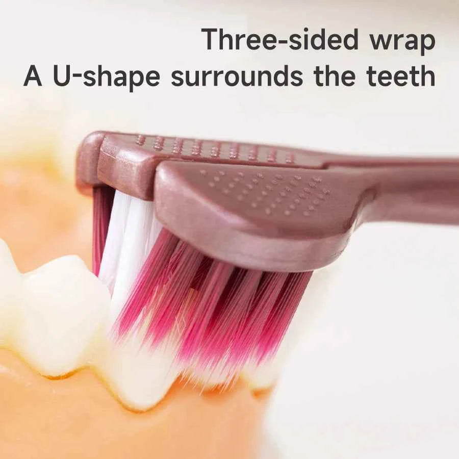 BrightSmile 3D U-Shaped Soft Toothbrush for Ultimate 3-Sided Oral Care for Adults and Couples