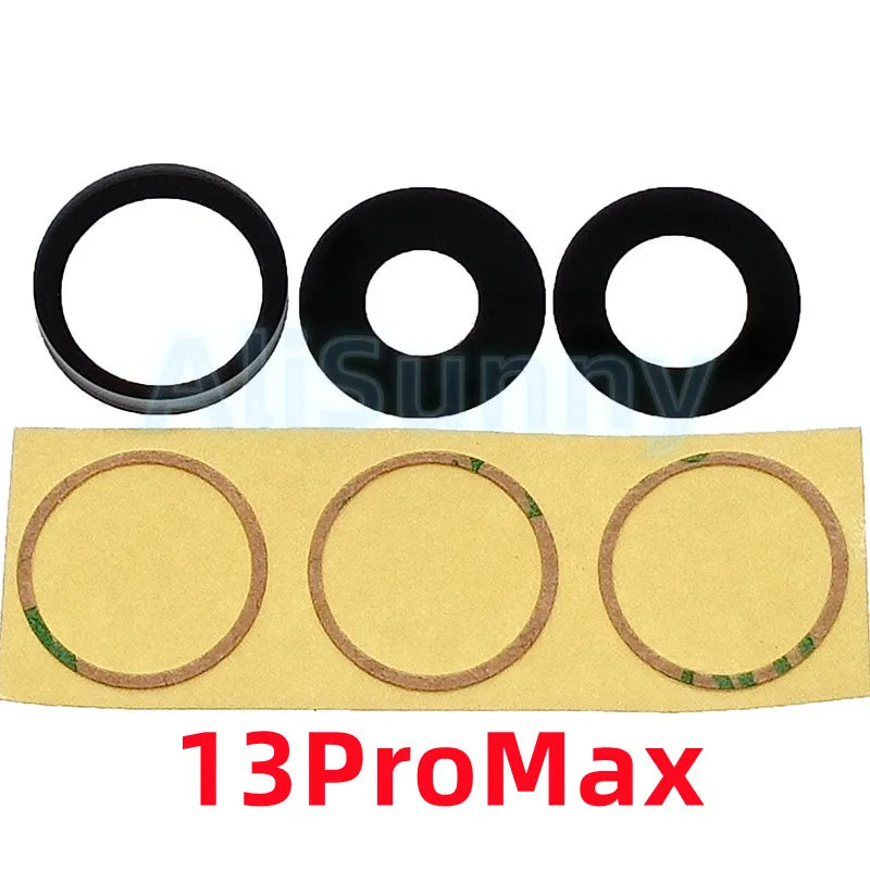 AliSunny Back Camera Glass for iPhone 14 11 12 13 Pro Max X XS XR 7 8 6 6S Plus Back Rear Camera Lens 3M Sticker Parts Wholesale
