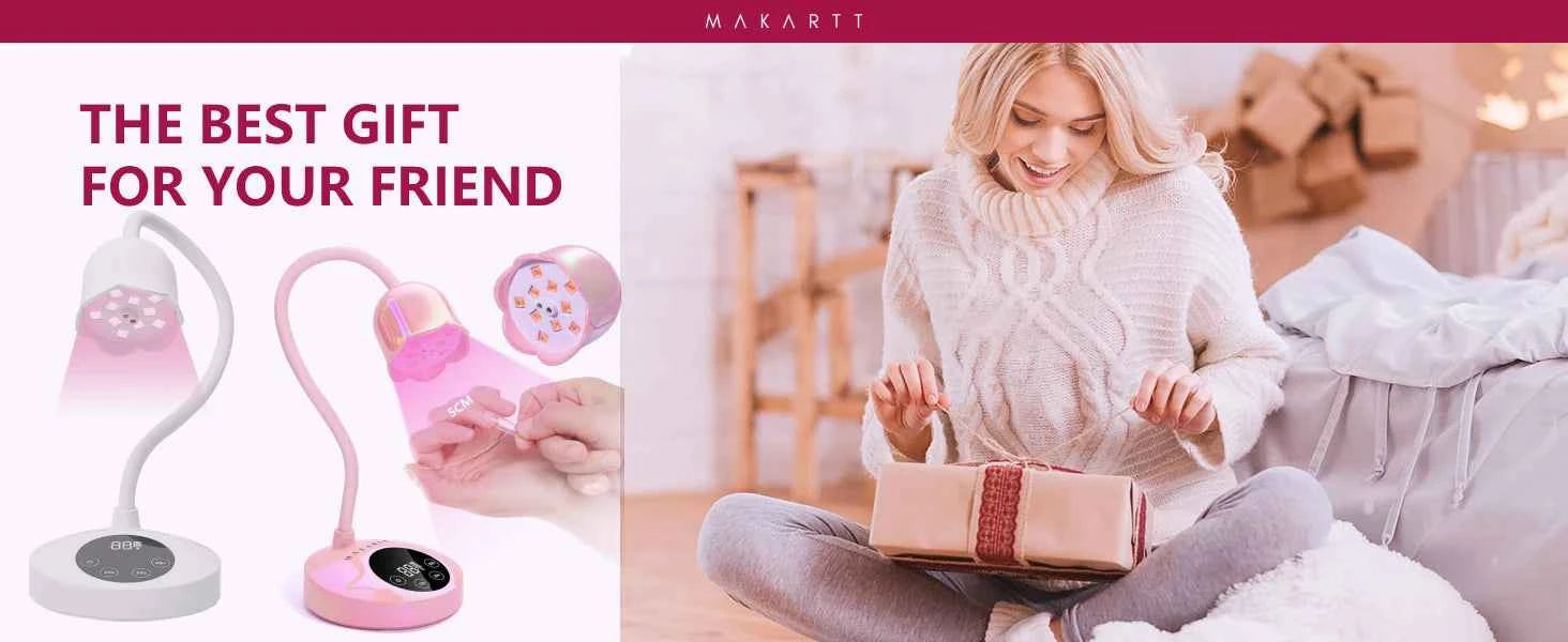 Makartt Mini UV LED Nail Lamp - Rechargeable & Fast-Curing Gooseneck Design for Perfect Gel Nails at Home