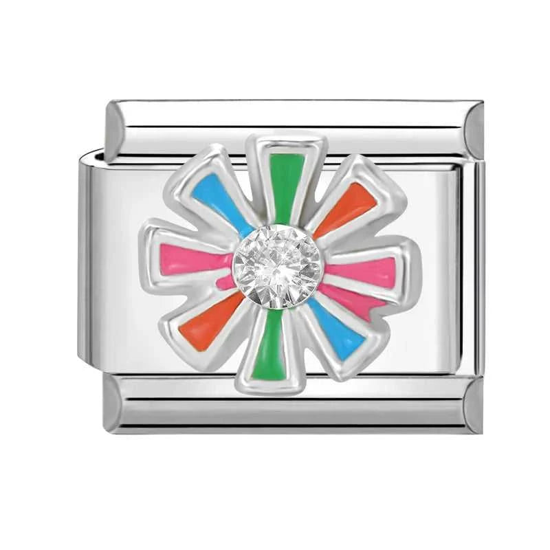 2024 Fashion Pretty Sweet Colour Rose Flower Charm Italian Links Fit 9mm Stainless Steel Bracelet Making DIY Jewelry The jack market .AU The jack market .AU Jewellery & Chains $ 51 200001033:361187#No.6