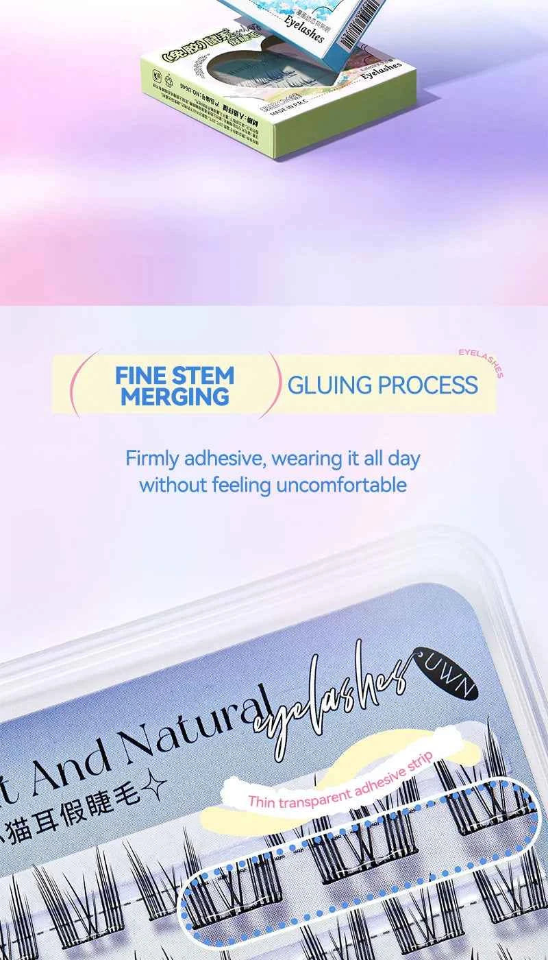 Animal Series No-Glue False Eyelashes - Natural Curl & Volume, Easy Application for Beginners