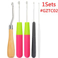 Dreadlock Diva 5Pcs Bent Latch Hook Set - Effortless Hair Braiding & Crochet Tool for Stunning Styles