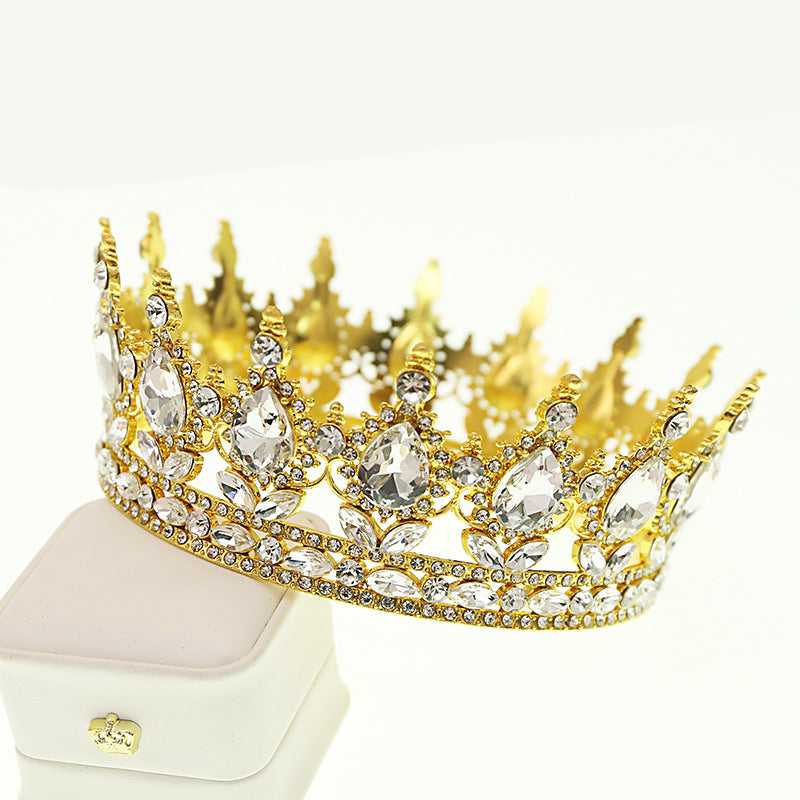 Wholesale Gold Crystal Headdress Prom Pageant Full Round Circle King Crowns For Cake Decoration The jack market .AU The jack market .AU Jewellery & Chains $ 65 200001033:200025551#C21;351:200001569
