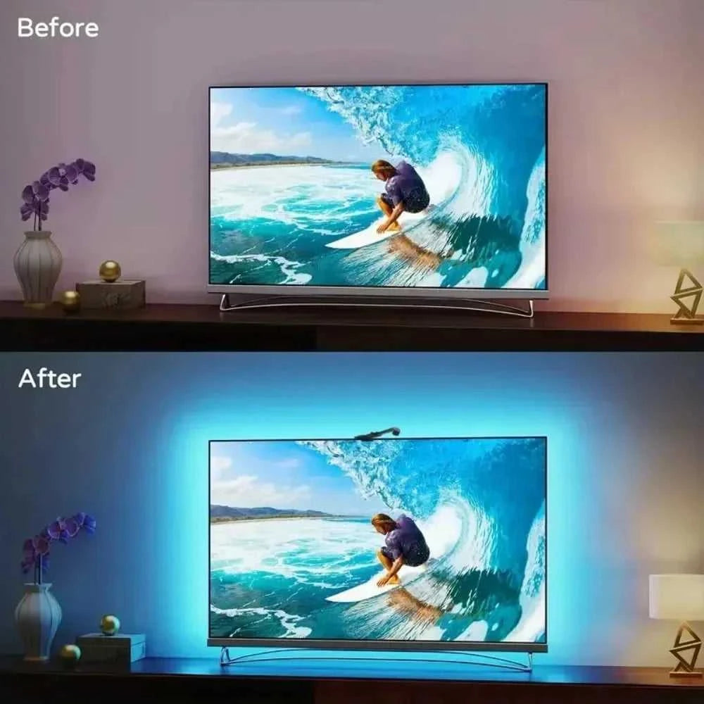 LED TV Backlight Strip with Camera Sync to 55-85 Inch TVs Smart RGB-IC LED Strip Lights for Gaming Room 55-85inch Ambient Light The jack market .AU The jack market .AU Home $ 76 136:200002572#12.5FT for 55-65in