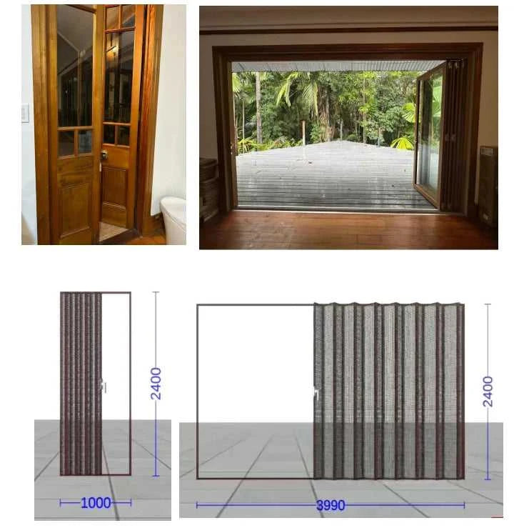 Cats mesh screen door anti scratch aluminum frame Pleated metal Mesh Retractable Folding fly Screen security door The jack market .AU The jack market .AU Home $ 1519 <none>