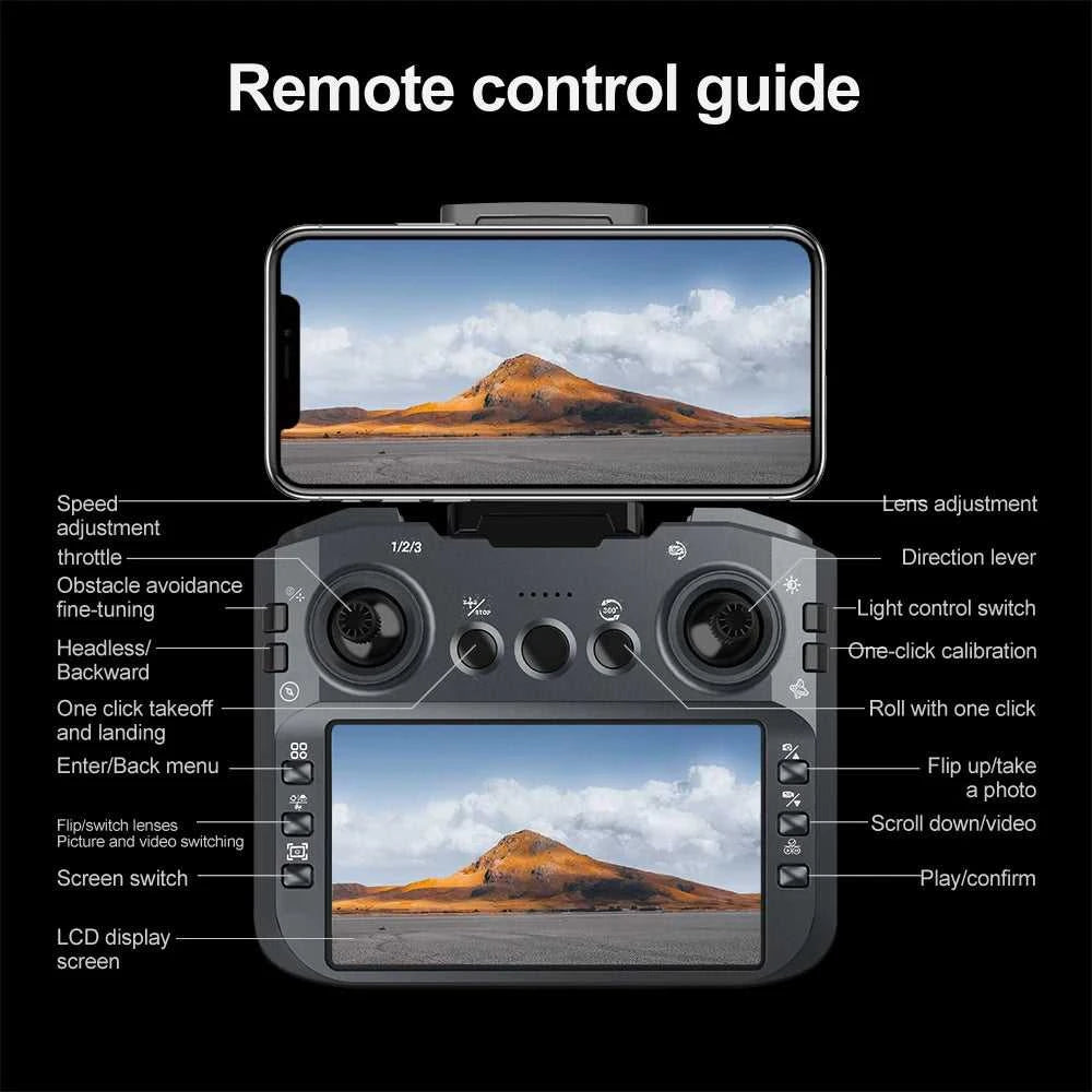 Lenovo V988 Drone 8K Professional HD Dual Camera With Screen RC Brushless Motor Quadcopter Foldable Aerial Photography toy The jack market .AU The jack market .AU $ 143 14:193#Blue-6K-battery-1