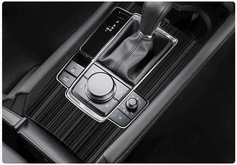 For Mazda 3 BP 2019 2020 2021 2022 2023 2024 2025 Car Central Console Gear Shift Panel Trim Cover Water Cup Frame Accessories