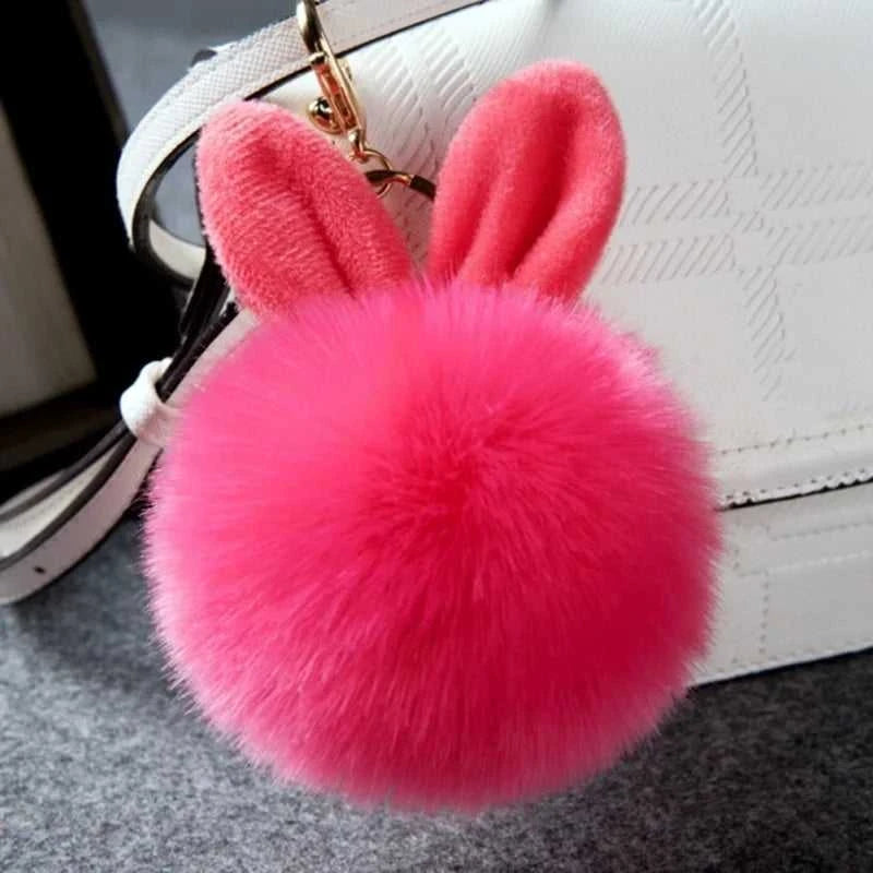 Furry Rabbit Ear Furry Ball Keychain Cute Rabbit Ear Plush Pendant Faux Fur Furry Rabbit Ear Bag Accessory Car Hanging Accessory The jack market .AU The jack market .AU Jewellery & Chains $ 47 14:1202#Brown