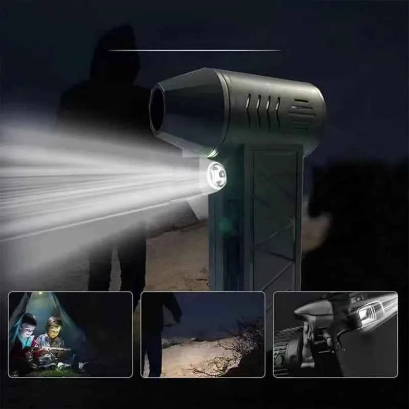 130000RPM Turbofan Powerful Snow Blower 52M/S Jet Fan 6000Mah Brushless Motor Handheld Duct Portable Type-C Charging