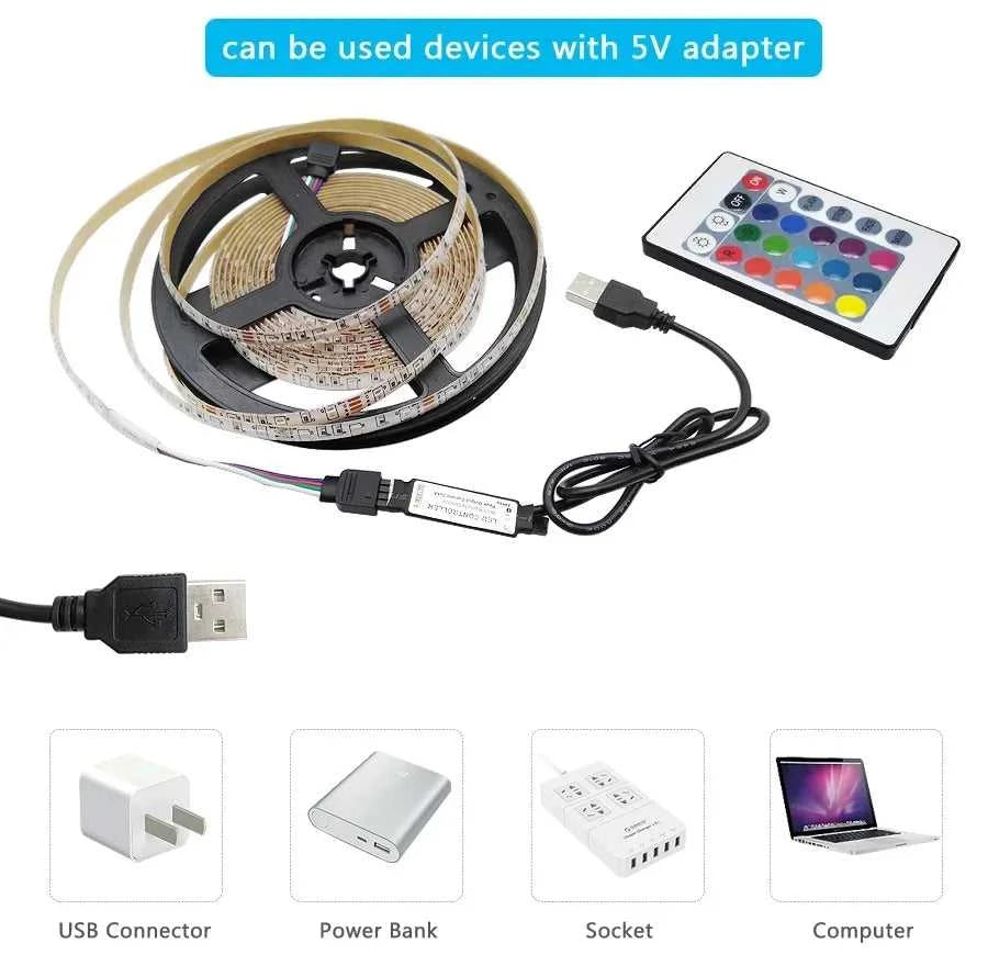 Smart Led Lights Strips 5V 5050 Rgb Ice String Fairy Lights Bar Lighting Bluetooth App Control Adhesive Usb Led Ribbon Tape Lamp The jack market .AU The jack market .AU Home $ 74 136:9131281595#24KEY Bluetooth;200007763:201336100;249:200006305#None Waterproof;380:200746124#30m-1181.1Inch
