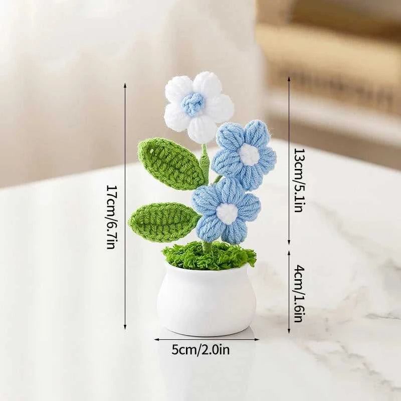 Sunflower Crochet Flower Artificial Hand Woven Flowers Finished Girasol Crochet Plants Wedding Guest Gifts Desktop Decoration The jack market .AU The jack market .AU $ 23 14:200013901#S27