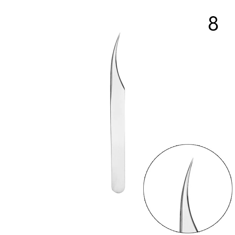 LuxeLash Anti-Slip Precision Tweezers | Curved & Straight Tips for Flawless Lash Extensions & Nail Art