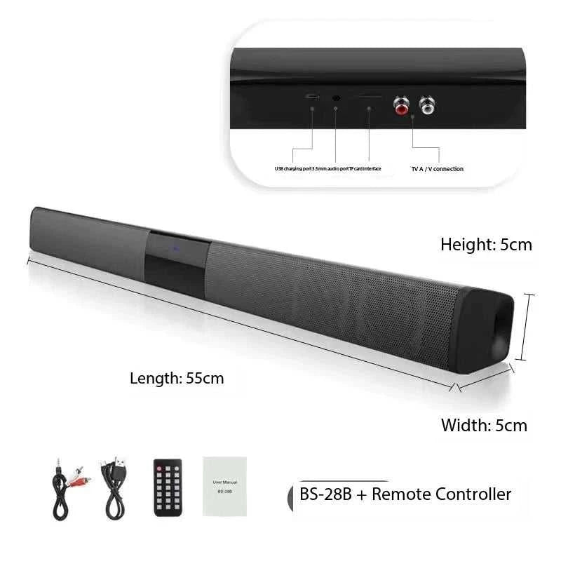 40W Soundbar TV Portable Bluetooth-compatible Speaker Sound Bar Wireless Column Home Theater Sound System RCA AUX For TV PC The jack market .AU The jack market .AU Accessories Electronics $ 95 14:347#BS28A 330x50x50mm