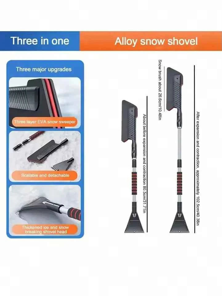 Detachable Car Snow Shovel - Multi-Functional Telescopic Ice Scraper for Winter Snow Removal & Vehicle Cleaning