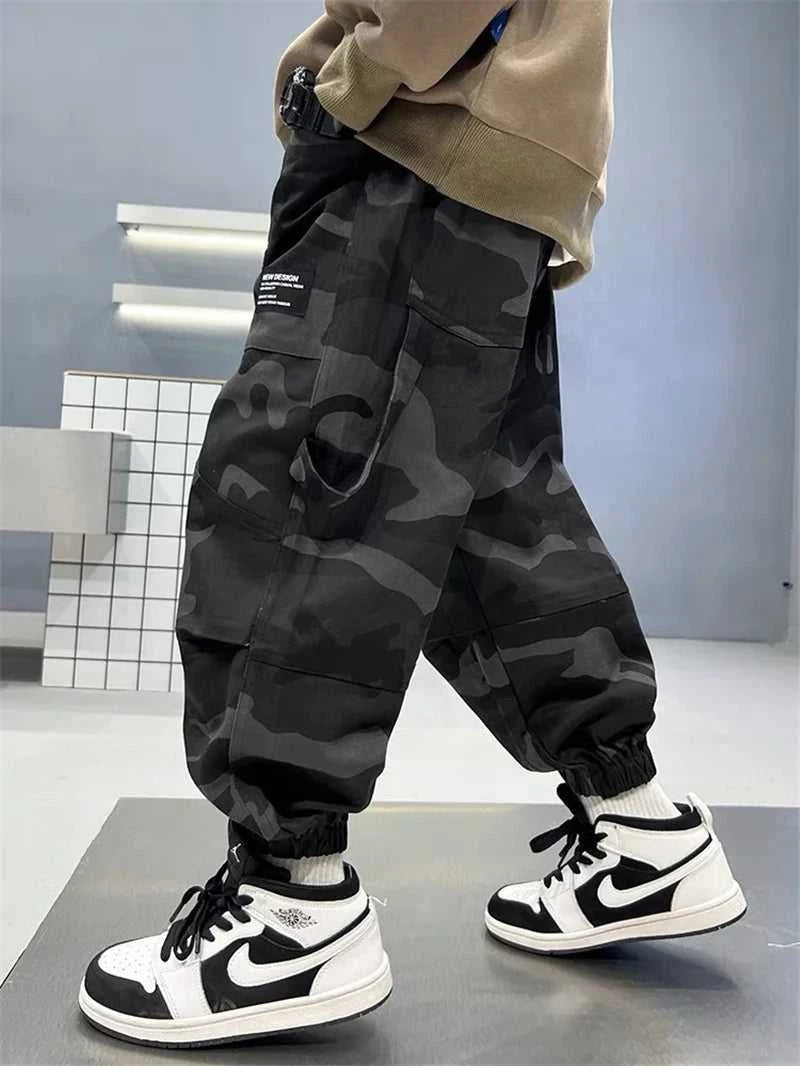Boys Camouflage Cargo Pants Autumn Big Kids Casual Sport Pants Spring Teenage Joggers Trousers Children Streetwear Baggy Pants The jack market .AU The jack market .AU Mum & Kids: Essential Products for Every Family $ 43 14:193#Black;200000463:200004200#13-14T(Size 170);200007763:201336100