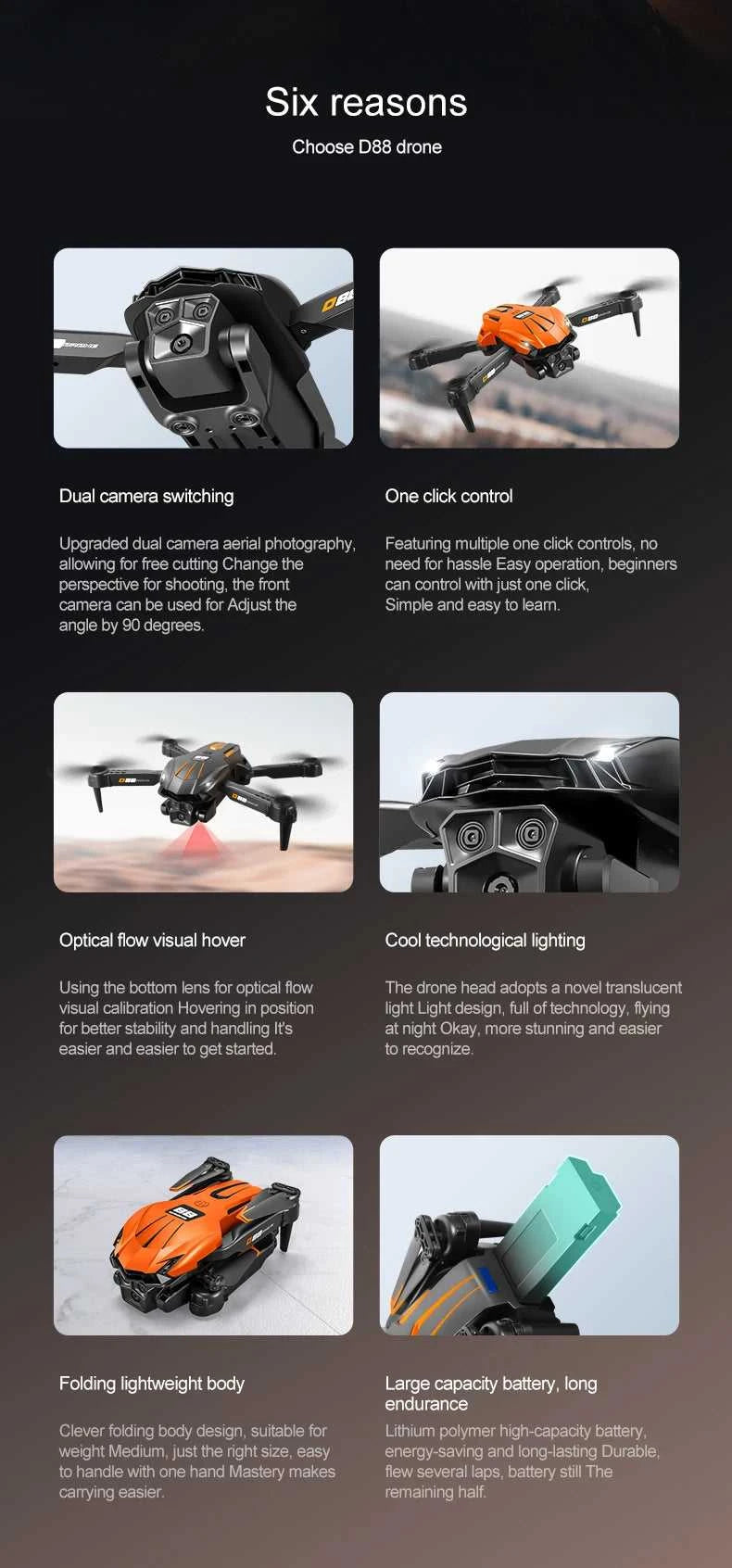 Lenovo D88 Drone 8K Aerial HD Dual Camera Photography Intelligent Obstacle Avoidance Brushless Motor 5G WIFI GPS Return Drone The jack market .AU The jack market .AU Drones $ 86 14:691#Black-8K HD-VR