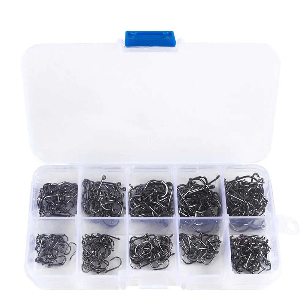 100-1000pcs Fish Hooks with barbed fishhook For Bait With Plastic Box Kit For Saltwater Freshwater fishing tools The jack market .AU The jack market .AU Fishing Gear $ 22 14:193#100pcs