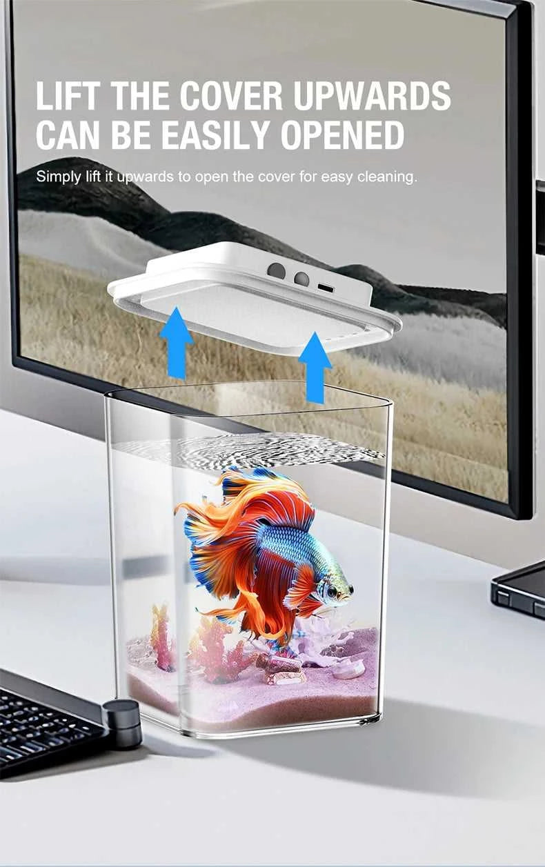 Desktop fish tank, new aquarium, lazy person, no water change, self circulating ecological fish tank, living room, small ecologi The jack market .AU The jack market .AU Fishing Gear $ 34 14:100018786#black