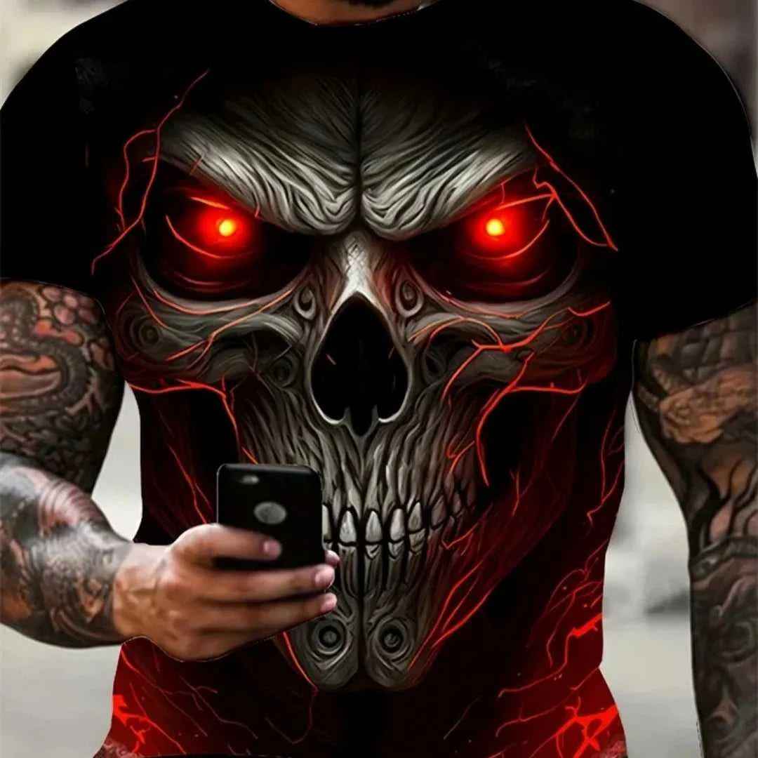 Men's Horror Skull Print T-Shirt 3D Print Vintage O-Neck Short Sleeve Fashion Oversized T-Shirts Men's Summer Street Clothing The jack market .AU The jack market .AU Men Fashion $ 25 14:771#P2TGL22WU;5:100014066