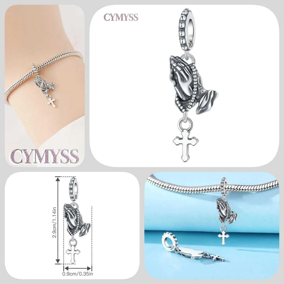 S925 Sterling Silver Charm Bead Angel Prayer Travel Memorial Pendant Fine Birthday Gift Fit Bangle Bracelet Necklace DIY Jewelry The jack market .AU The jack market .AU Jewellery & Chains $ 49 14:200004890#OTC1204