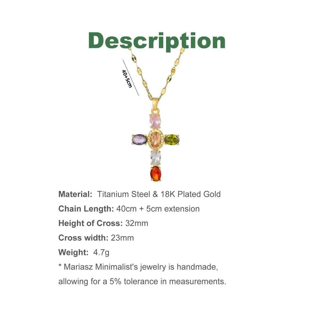 Multicolored CZ Stone Pendant Cross Necklace Rainbow Colorful Dainty Pave Cross Necklace Neon Jewelry for Women Halloween Gift The jack market .AU The jack market .AU Jewellery & Chains $ 49 200001034:201447815#Silver- Colorful CZ