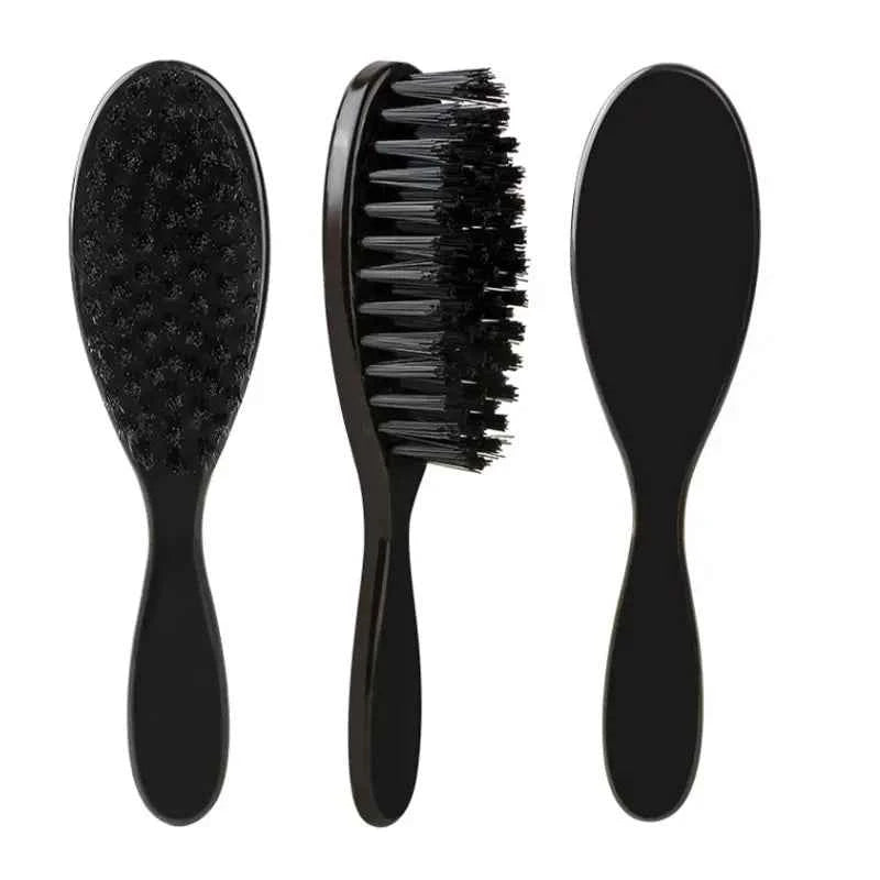 1PC Black Professional Fade Brush Barber Neck Sweeping Brush Comb Haircut Accessories Facial Cleaning Tools For Men Brushes Comb